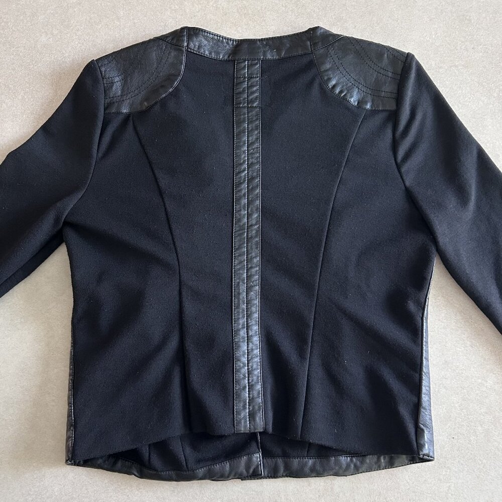 Guess Mixed Media Faux Leather Jacket ASO Katherine Pierce - Picture 6 of 11